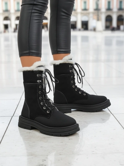 Bottes chelsea à doublure en fourrure pour femmes Nasaha
