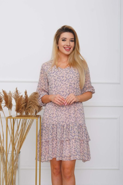 Robe femme rose clair à fleurs PLUS TAILLE - Vêtements