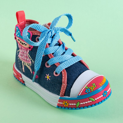 Baskets enfant bleu marine à décorations Nizat - Footwear