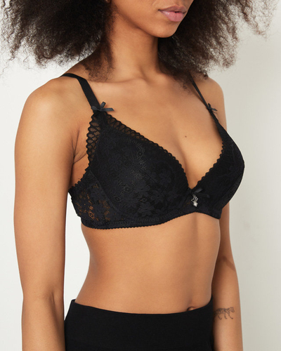 Soutien-gorge femme noir avec dentelle - Sous-vêtements