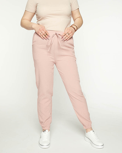Jogging en tissu rose pour femme GRANDE TAILLE - Vêtement