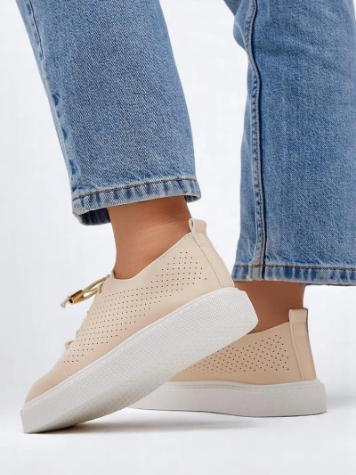 Royalfashion Chaussures de sport à lacets perforées pour femmes Vaned