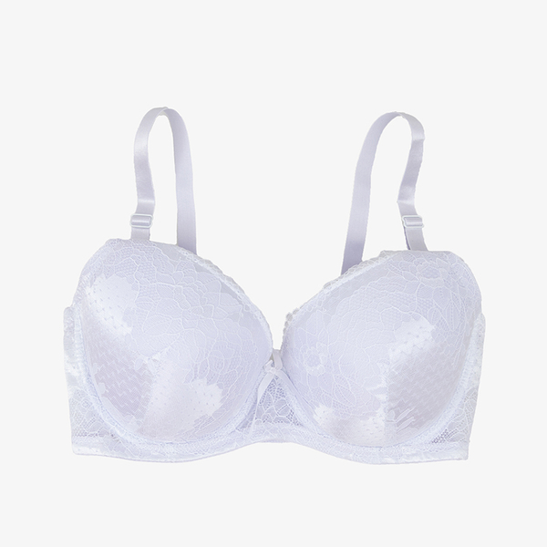 Soutien-gorge blanc avec dentelle décorative - Sous-vêtements