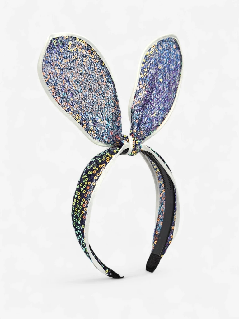Royalfashion Bandeau pour enfants avec oreilles de lapin et paillettes