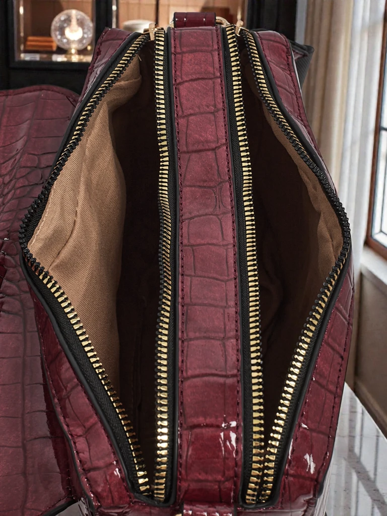 Sac à Main pour Femmes Cassandra Bordeaux en Cuir Écologique