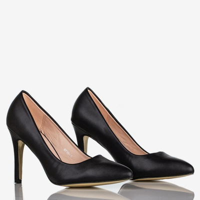 Escarpins Louie en cuir verni noir - Chaussures 1