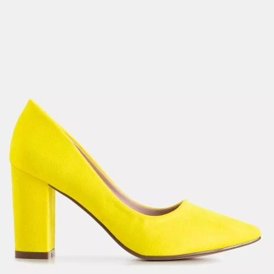 OUTLET Escarpins femme jaune fluo à talon haut Madelina - Chaussures
