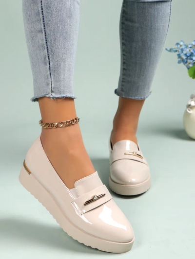 Mocassins vernis pour femmes Royalfashion Arefel