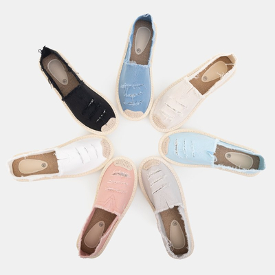 OUTLET Espadrilles femme grises à découpes Riev - Footwear