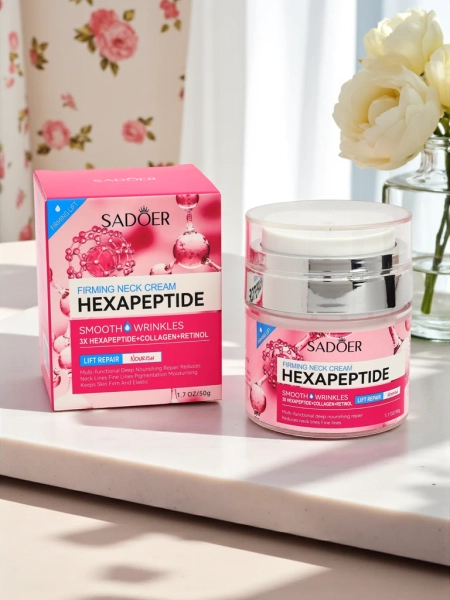 Sadoer Neptunia Hexapeptide Collagène Rétinol Crème Lifting pour le Cou 50ml