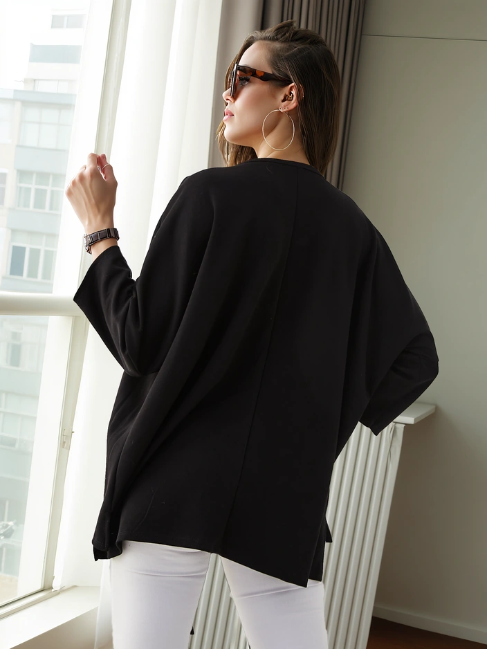 Blouse en viscose pour femme Royalfashion avec inscriptions en strass