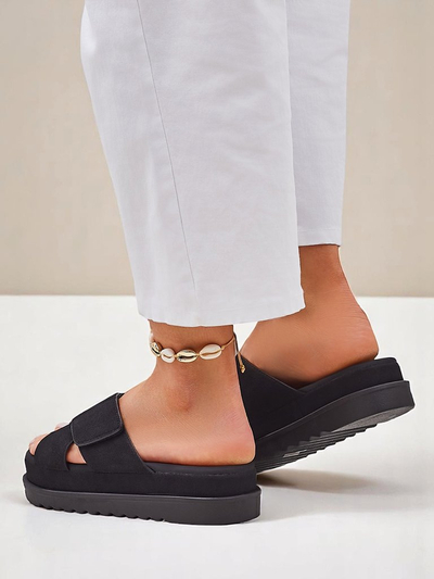 Royalfashion Sandales plates pour femmes Evre