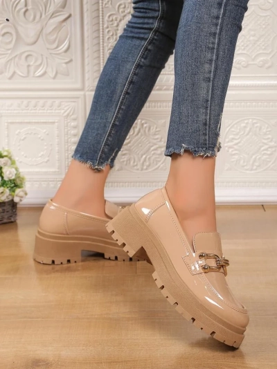 Royalfashion Mocassins en cuir verni pour femmes Arieda