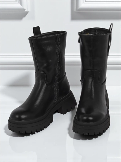 Bottines montantes pour femmes en cuir écologique Scarlet Mist