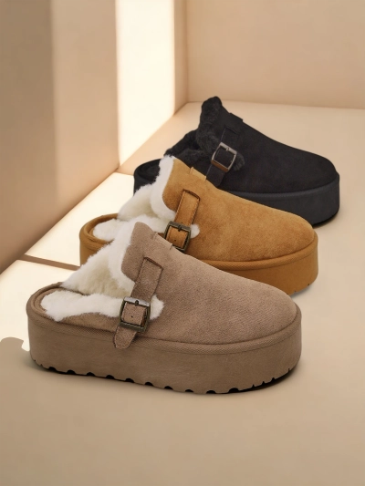Royalfashion Bottines courtes sans talons pour femmes Poctes