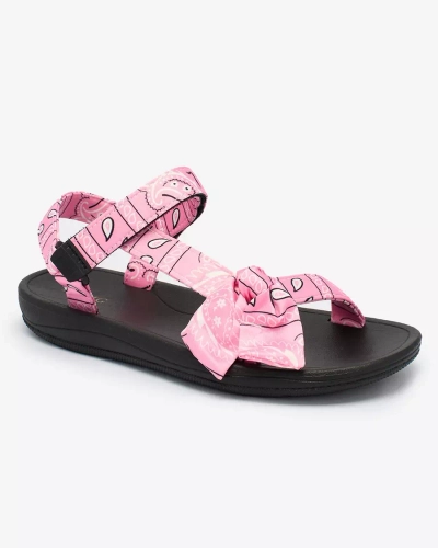 Royalfashion Sandales roses pour femme avec nœud Oyall