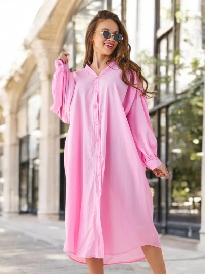 Royalfashion Chemise longue en coton pour femmes a'la robe