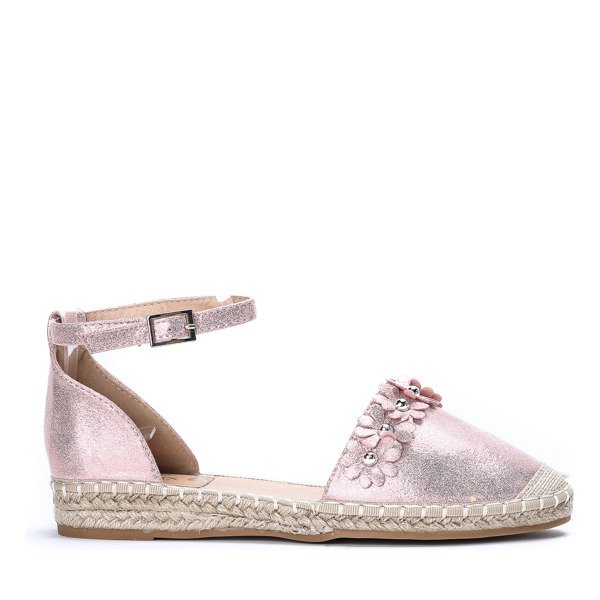 OUTLET Espadrilles roses à fleurs Ostera - Chaussures