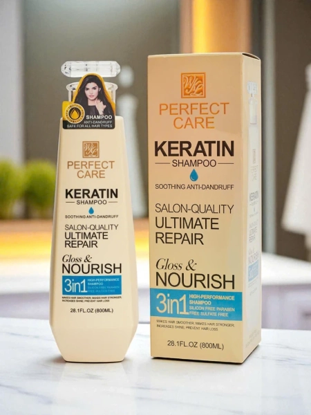 Shampoing Kératine Anti-Pelliculaire Perseus Gloss Nourish 3 en 1 800ml