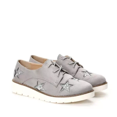 OUTLET Creepers grises à étoiles Stylenna - Chaussures