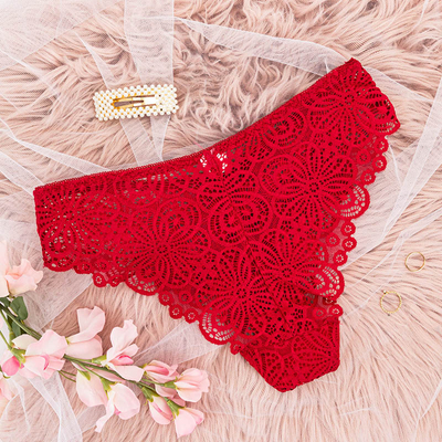 Culotte dentelle rouge femme - Sous-vêtements