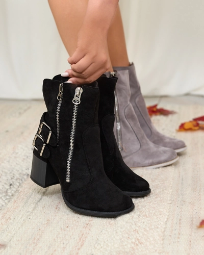 Royalfashion Bottes noires pour femme avec embellissement Feirrgo