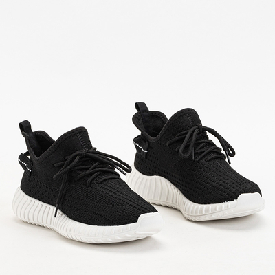 Fransi Chaussures de sport pour femmes noires et blanches - Chaussures