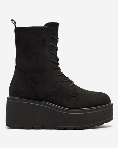 Bottines compensées noires Jeanne - Chaussures