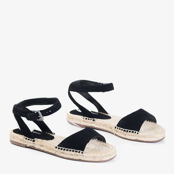 Sandales en suède écologique pour femmes noires Primavera - Footwear