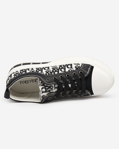 Sneakers Livia en Noir et Blanc avec Plateforme