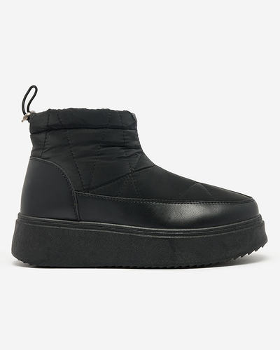 Royalfashion Bottes de neige pour femme de couleur noire Fopinia