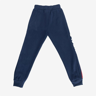 Pantalon de survêtement garçon bleu marine - Vêtements