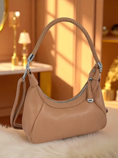 Royalfashion Petit sac à main pour femme en cuir écologique avec sangle décorative Lacquea