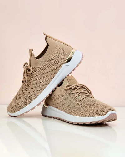 Royalfashion Chaussures de sport en tissu pour femmes Amgent