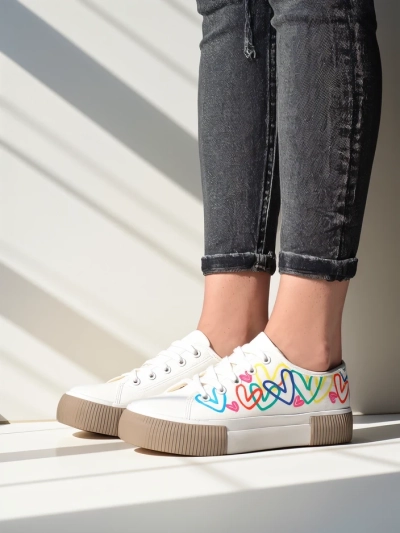 Baskets Royalfashion pour femmes avec imprimé cœur Sercess