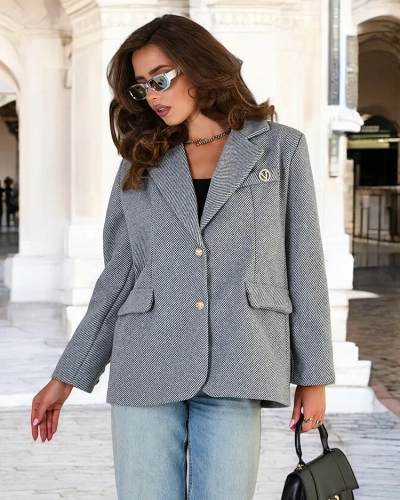 Royalfashion Manteau court pour femme
