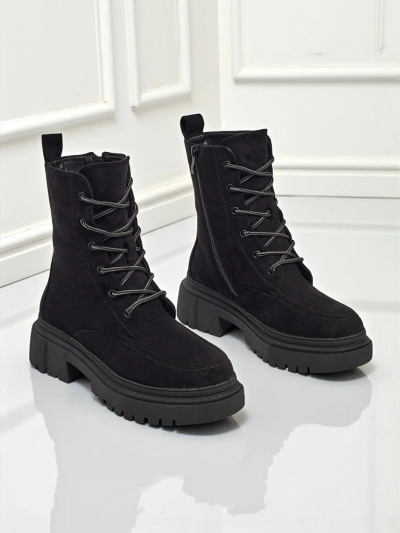 Bottines worker Velisse en éco-daim pour femmes