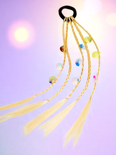 Royalfashion Tresses à clipser sur un élastique avec coquillages
