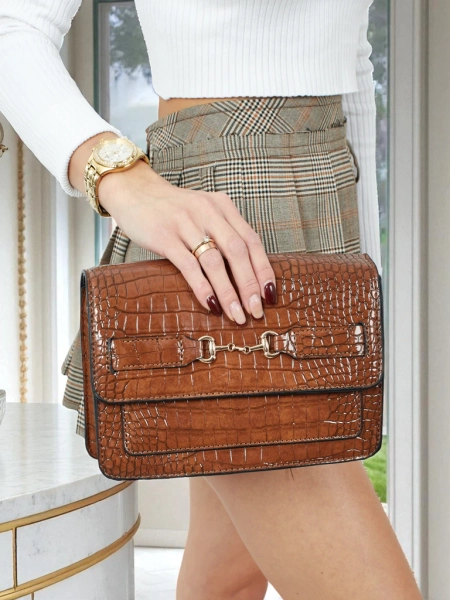 Petit sac à main verni pour femme en cuir écologique Lunisse