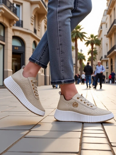 Royalfashion Baskets sportives à lacets pour femmes Jovenes