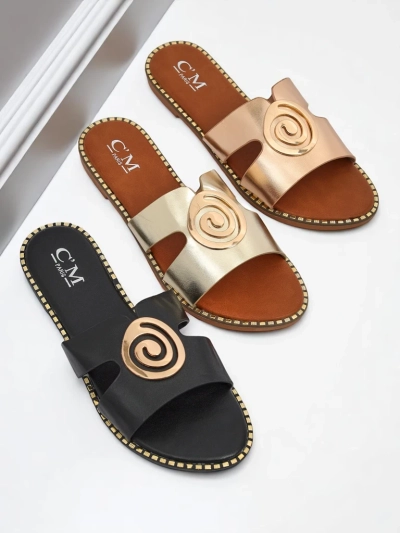 Royalfashion Mules plates pour femme Glam Bliss