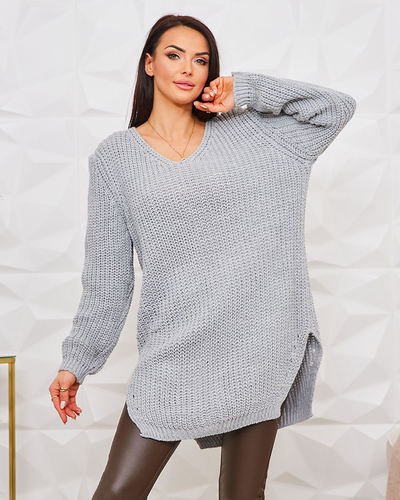Royalfashion Pull long en maille pour femme