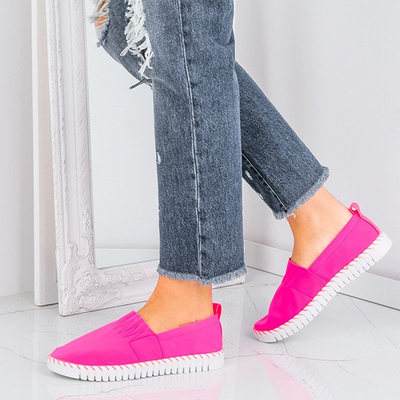 Różowe trampki slip on Marion - Obuwie