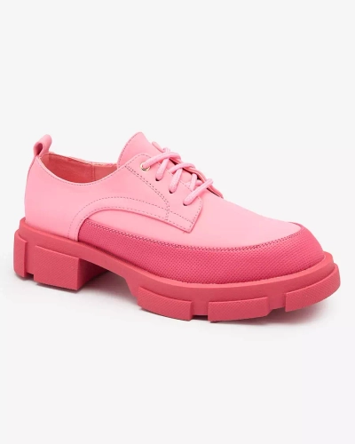 Royalfashion Rose Demi-bottes à semelle solide Trendy Chunky