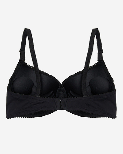 Soutien-gorge noir pour femme avec empiècement en dentelle - Sous-vêtements