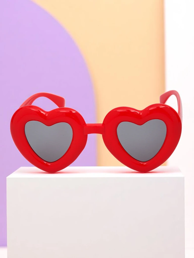 Royalfashion Lunettes de soleil en forme de cœur pour enfants