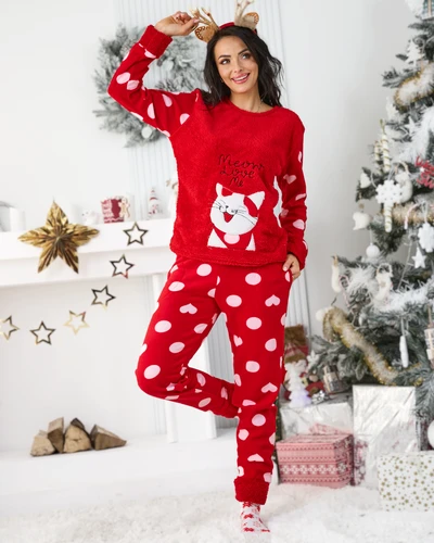 Pyjamas Royalfashion pour femmes avec un chaton