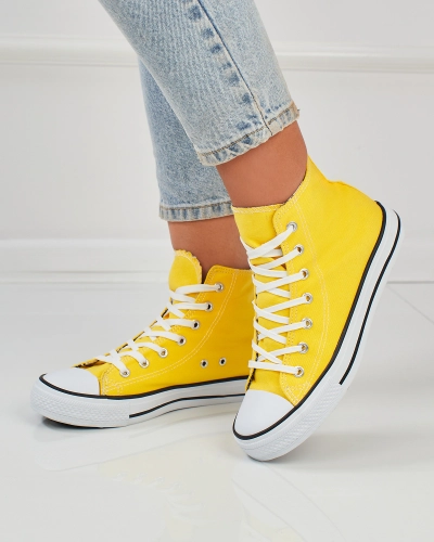 OUTLET Royalfashion Baskets montantes pour femme en jaune Urban Flex