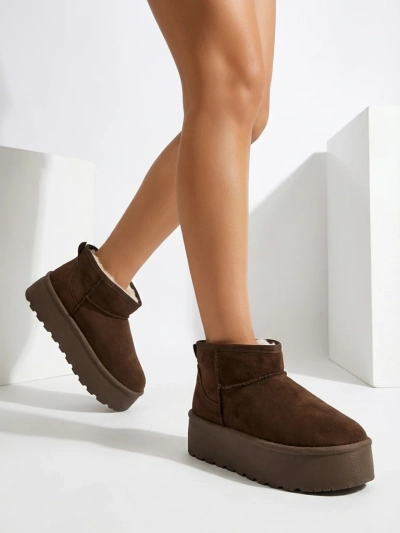 Royalfashion Bottes de neige à plateforme pour femmes a'la Dagodo