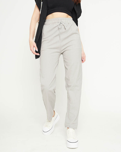 Pantalon confortable pour femme gris GRANDE TAILLE - Vêtements
